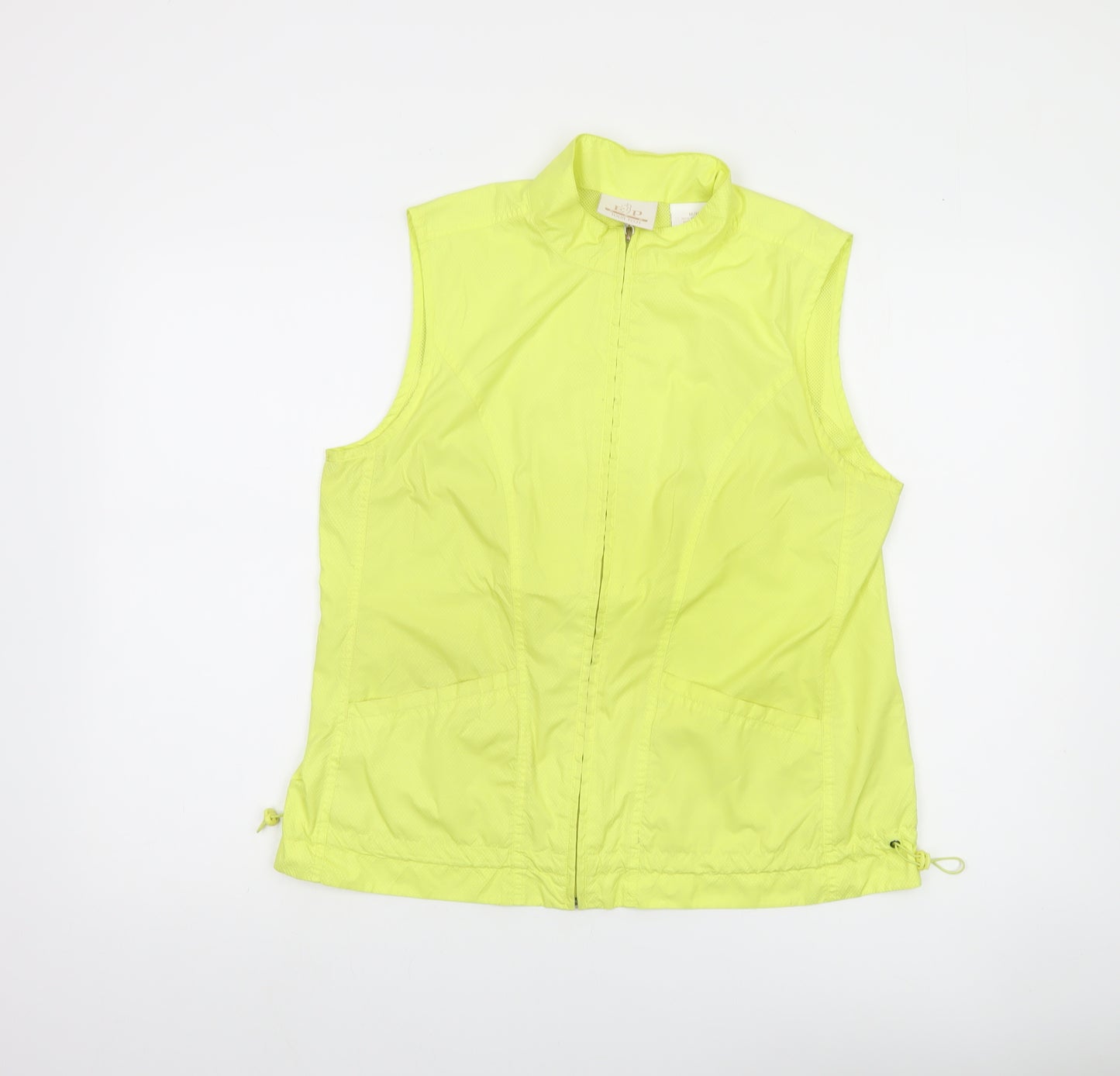 EP Pro Women's Yellow Sleeveless Zip Waistcoat Jacket Size M
