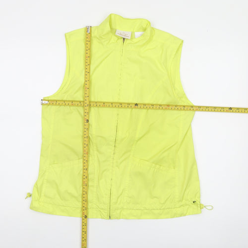 EP Pro Women's Yellow Sleeveless Zip Waistcoat Jacket Size M