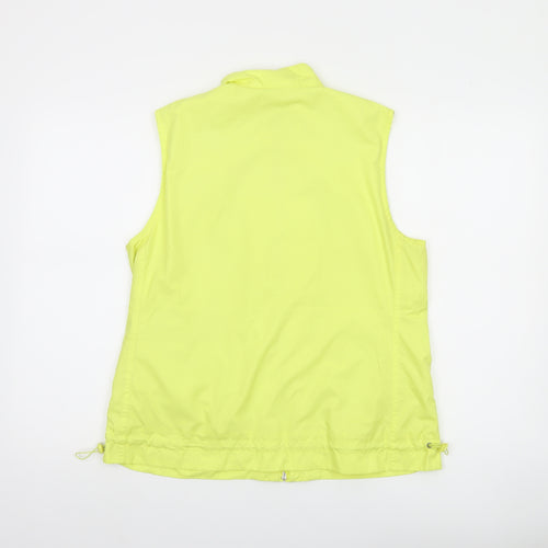EP Pro Women's Yellow Sleeveless Zip Waistcoat Jacket Size M