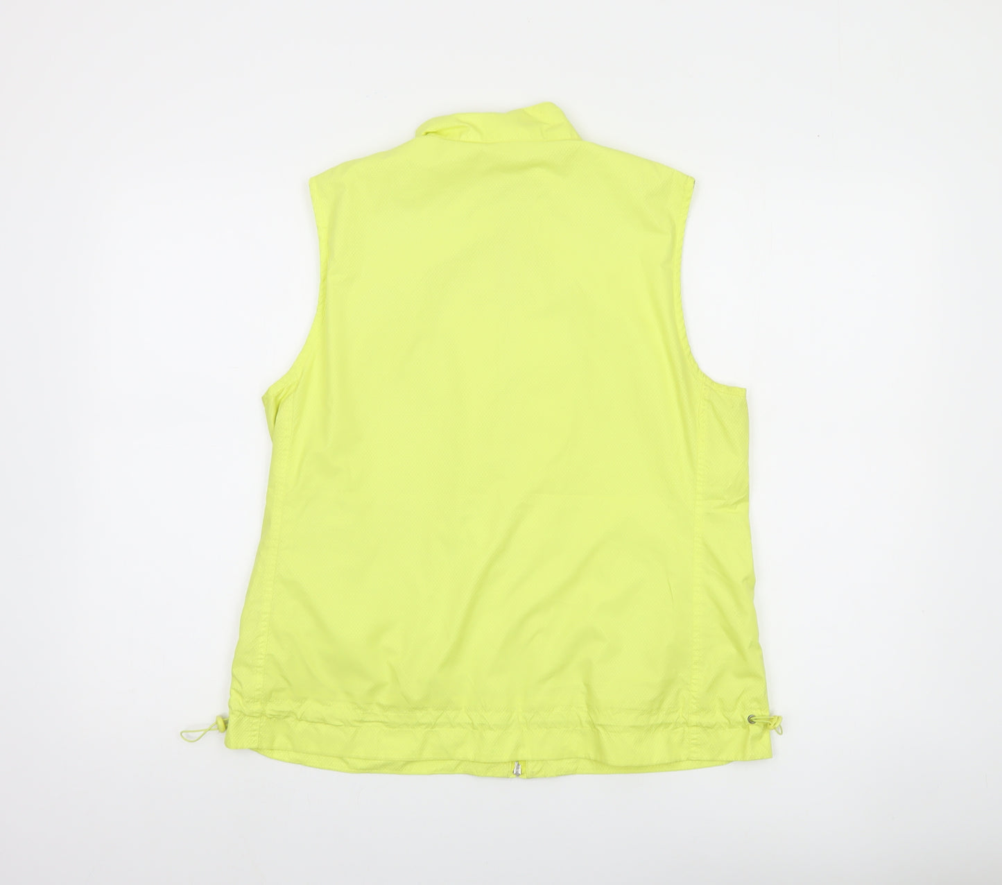 EP Pro Women's Yellow Sleeveless Zip Waistcoat Jacket Size M