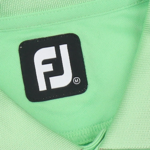 FootJoy Men's Green Short Sleeve Golf Polo Shirt Size M
