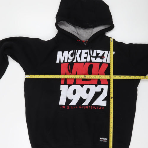 McKenzie Men's Black XL Pullover Hoodie Graphic Print Sportswear