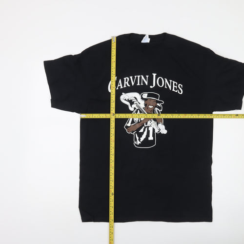 Port & Company Men's Black Carvin Jones World Tour 2020-2021 Graphic T-Shirt Size L