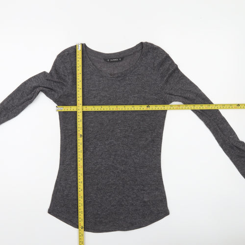Dunnes Women's Grey Long Sleeve Pullover Jumper Size 8