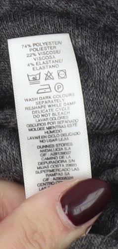 Dunnes Women's Grey Long Sleeve Pullover Jumper Size 8