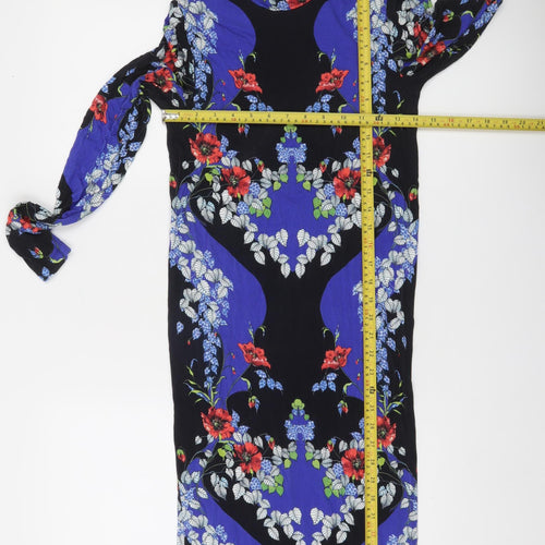 ASOS Women's Multicoloured Floral Bodycon Dress Size 8