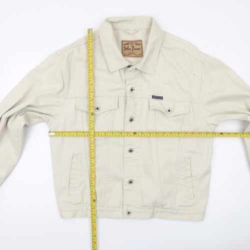John Baner Men’s Beige Cotton Twill Basic Jacket Size 44 Regular
