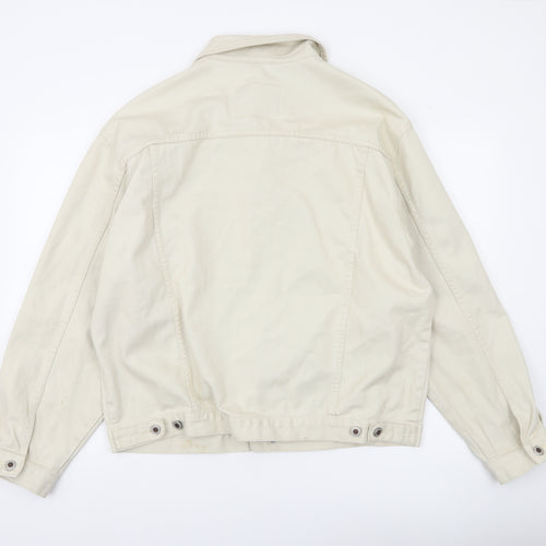 John Baner Men’s Beige Cotton Twill Basic Jacket Size 44 Regular