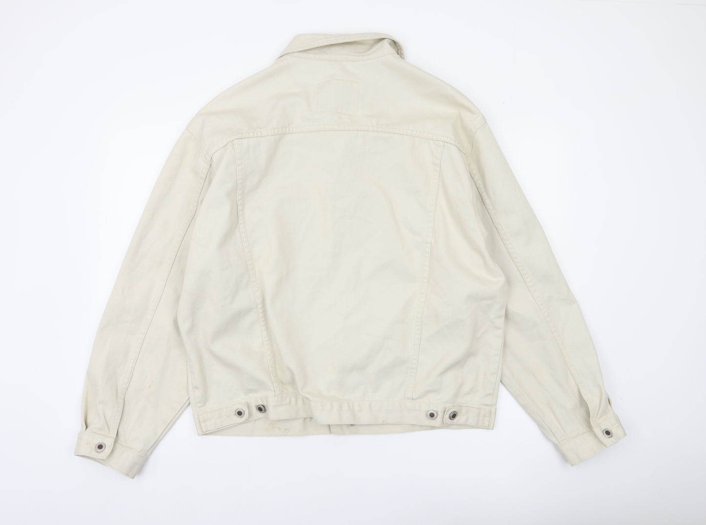 John Baner Men’s Beige Cotton Twill Basic Jacket Size 44 Regular