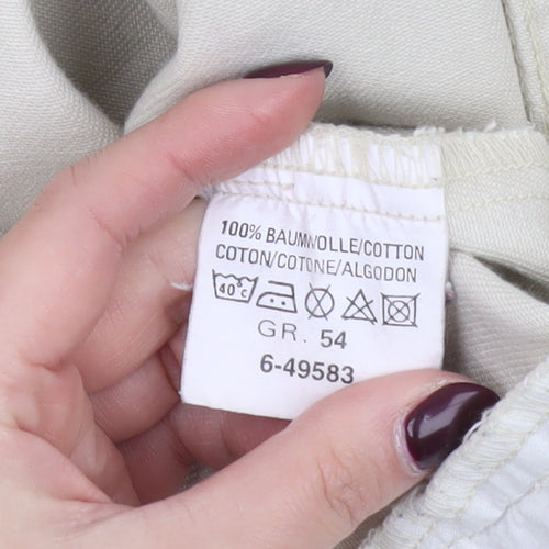 John Baner Men’s Beige Cotton Twill Basic Jacket Size 44 Regular