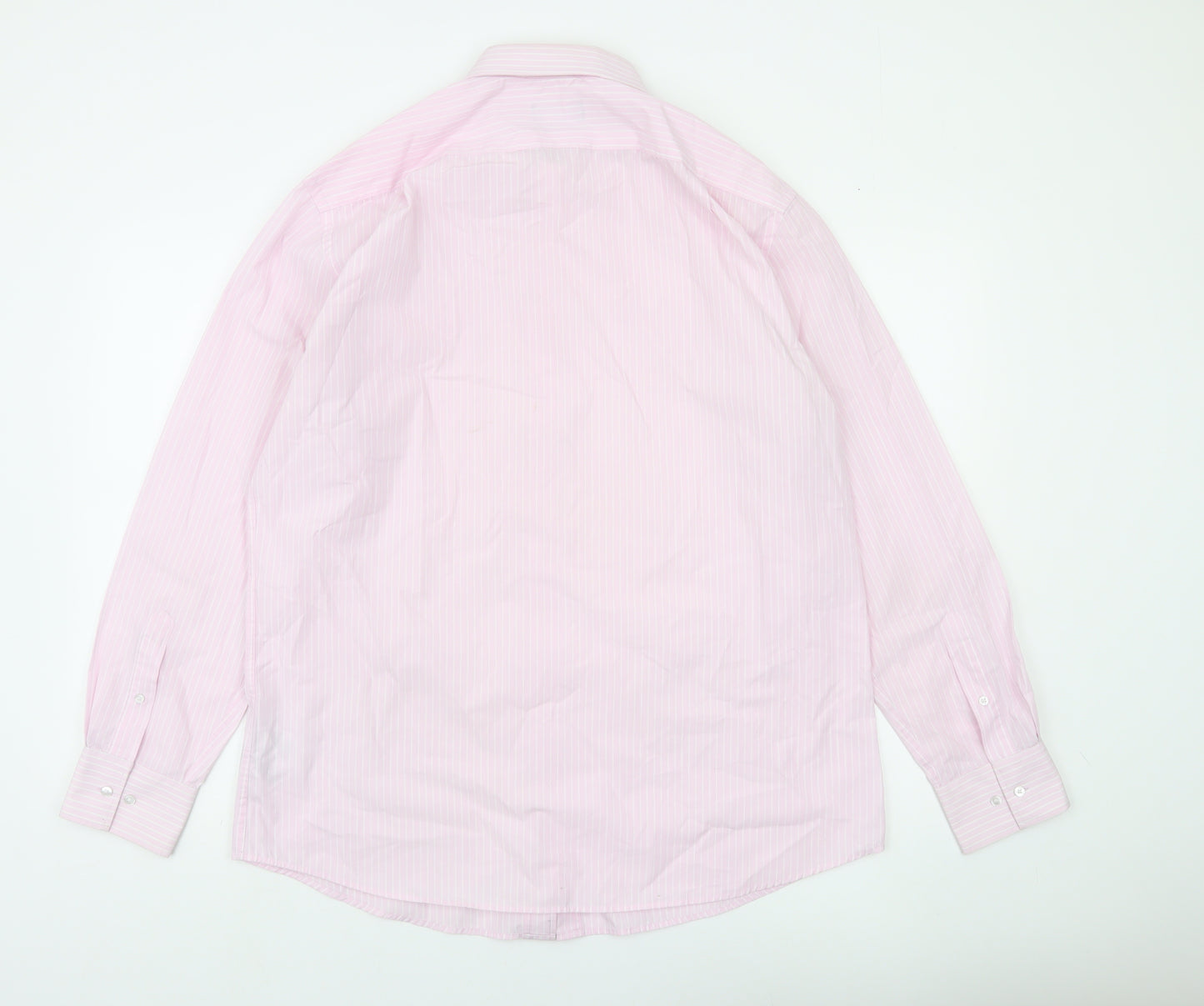 Debenhams The Collection Men's Pink Classic Fit Striped Long Sleeve Dress Shirt 42cm