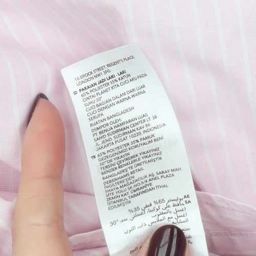 Debenhams The Collection Men's Pink Classic Fit Striped Long Sleeve Dress Shirt 42cm