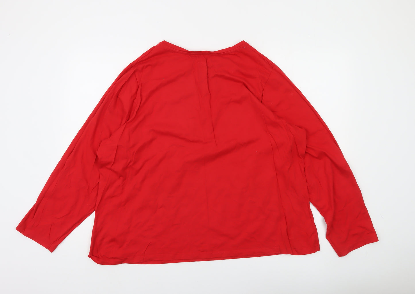 Primark Women’s Red Mickey & Friends Christmas 2XL Long Sleeve Pyjama Top