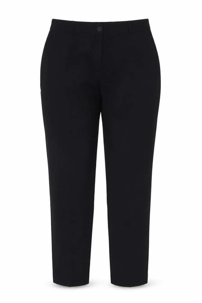 Front view of Dunnes Women Black, size 16, Straight Leg Trousers