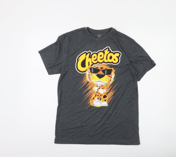 Funko Cheetos Chester Cheetah Grey Men's T-Shirt Size S Graphic Pop Tee