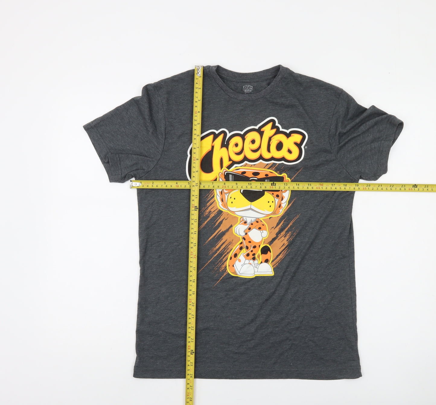Funko Cheetos Chester Cheetah Grey Men's T-Shirt Size S Graphic Pop Tee