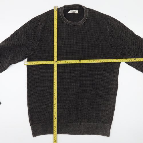 Goodthreads Men's Black Cotton Knit Crew Neck Pullover Sweatshirt M
