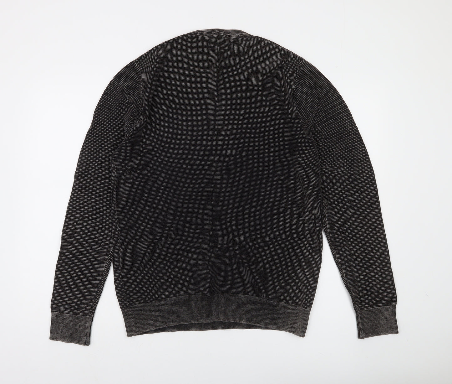 Goodthreads Men's Black Cotton Knit Crew Neck Pullover Sweatshirt M