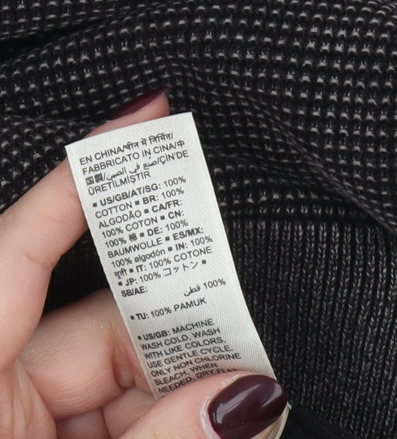 Goodthreads Men's Black Cotton Knit Crew Neck Pullover Sweatshirt M