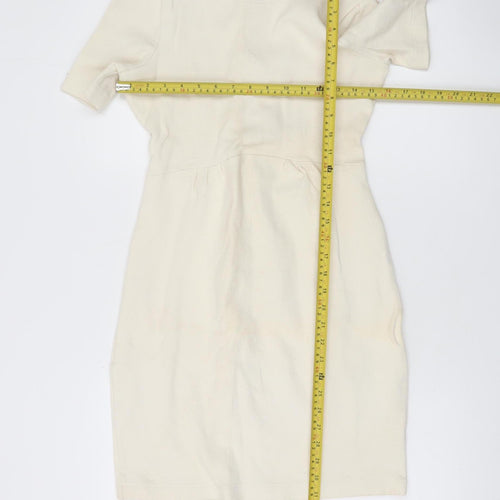 Cremieux Women’s Ivory Sheath Knee Length Dress XS