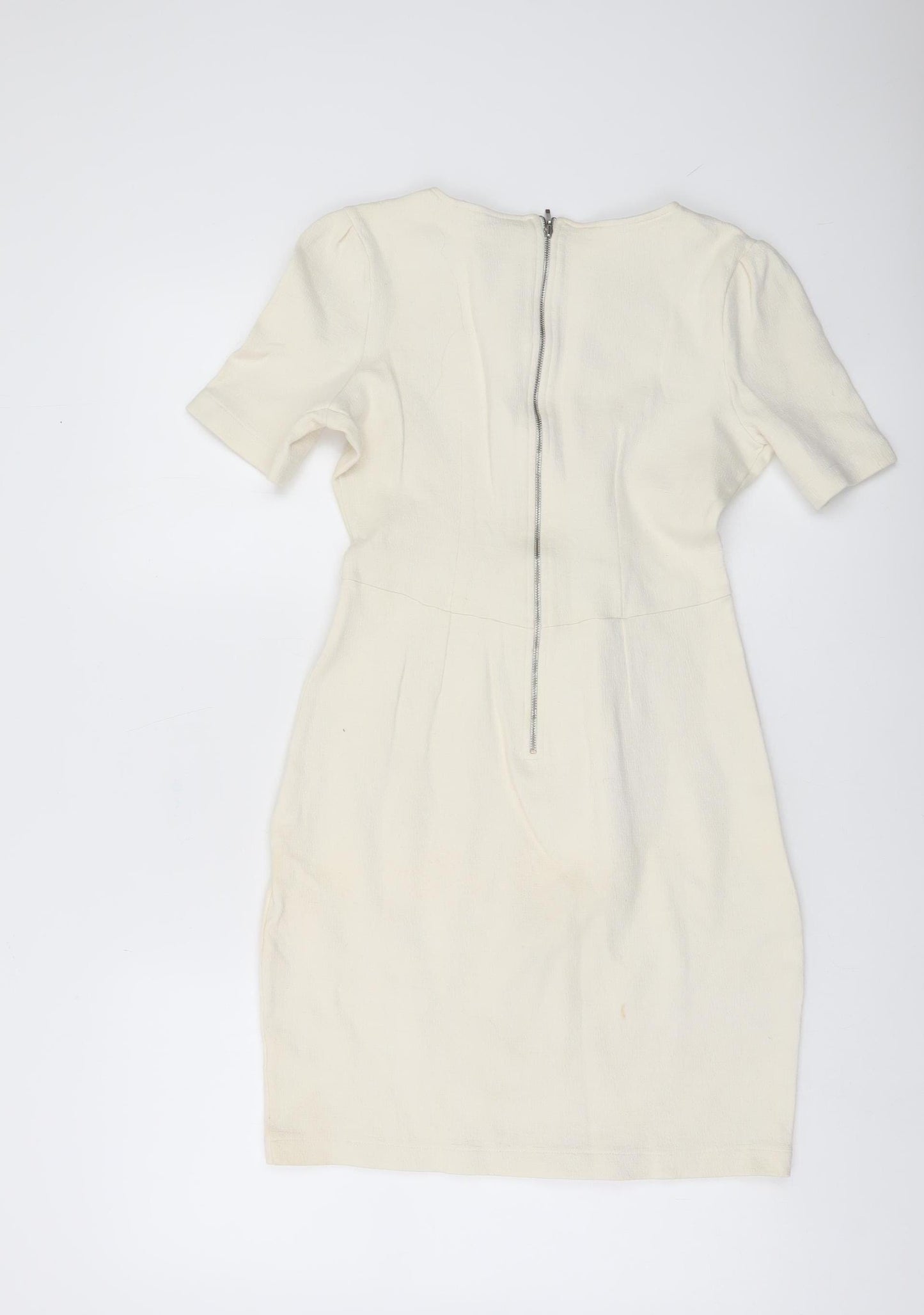 Cremieux Women’s Ivory Sheath Knee Length Dress XS