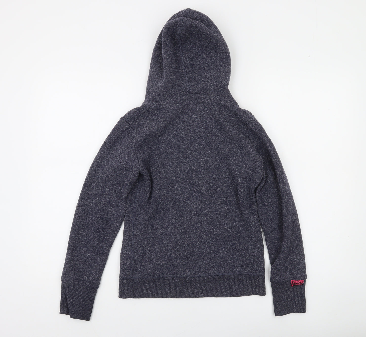 Superdry Womens Blue Pullover Hoodie XXS Vintage Graphic Sweatshirt