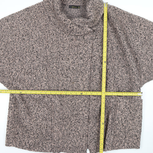 Steilmann Women’s Beige Knit Cape Coatigan Relaxed Fit Mid-Length Jacket Size M