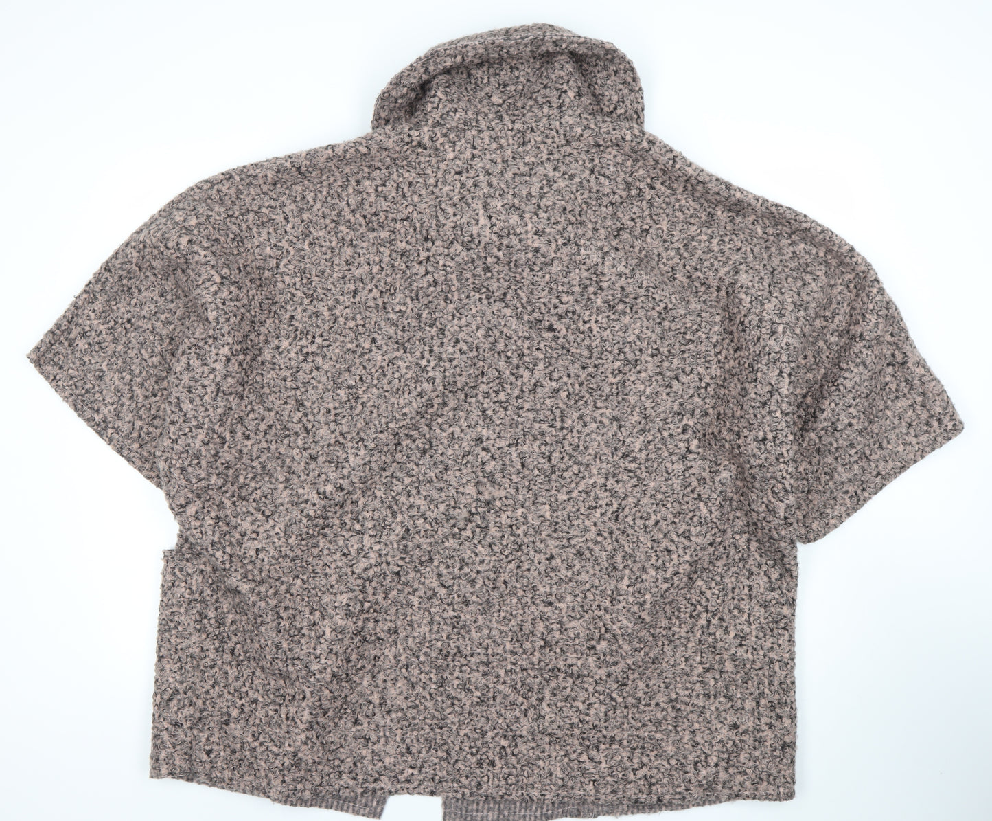 Steilmann Women’s Beige Knit Cape Coatigan Relaxed Fit Mid-Length Jacket Size M