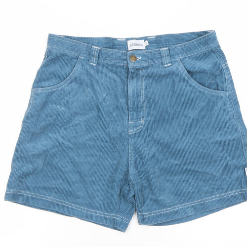Ghanda Women Blue Size 10 Corduroy Chino Shorts