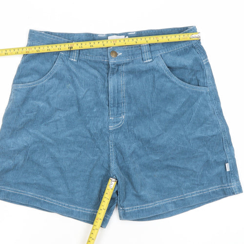 Ghanda Women Blue Size 10 Corduroy Chino Shorts