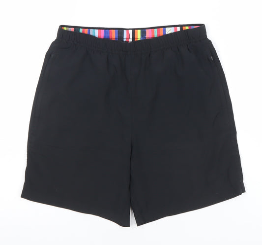 Front view of Nike boys’ black dri-fit athletic sports shorts 10-12 years regular fit