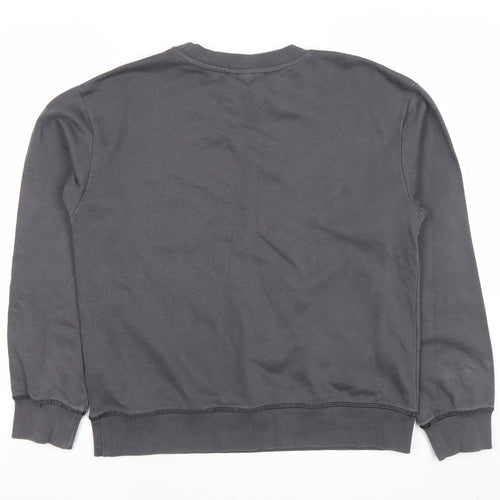 H&M Womens Grey New York Pullover Sweatshirt XS Cotton Blend