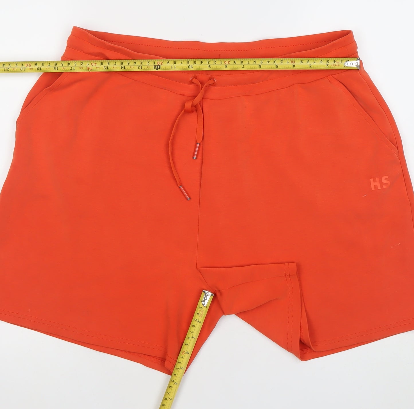 Helen Steele Orange Women's L Sweat Shorts Elastic Waist Activewear