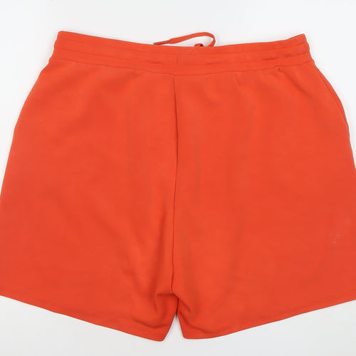 Helen Steele Orange Women's L Sweat Shorts Elastic Waist Activewear
