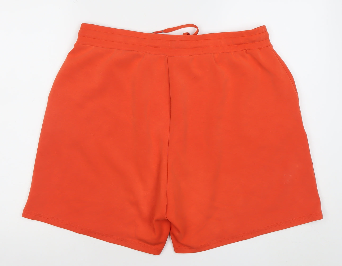 Helen Steele Orange Women's L Sweat Shorts Elastic Waist Activewear