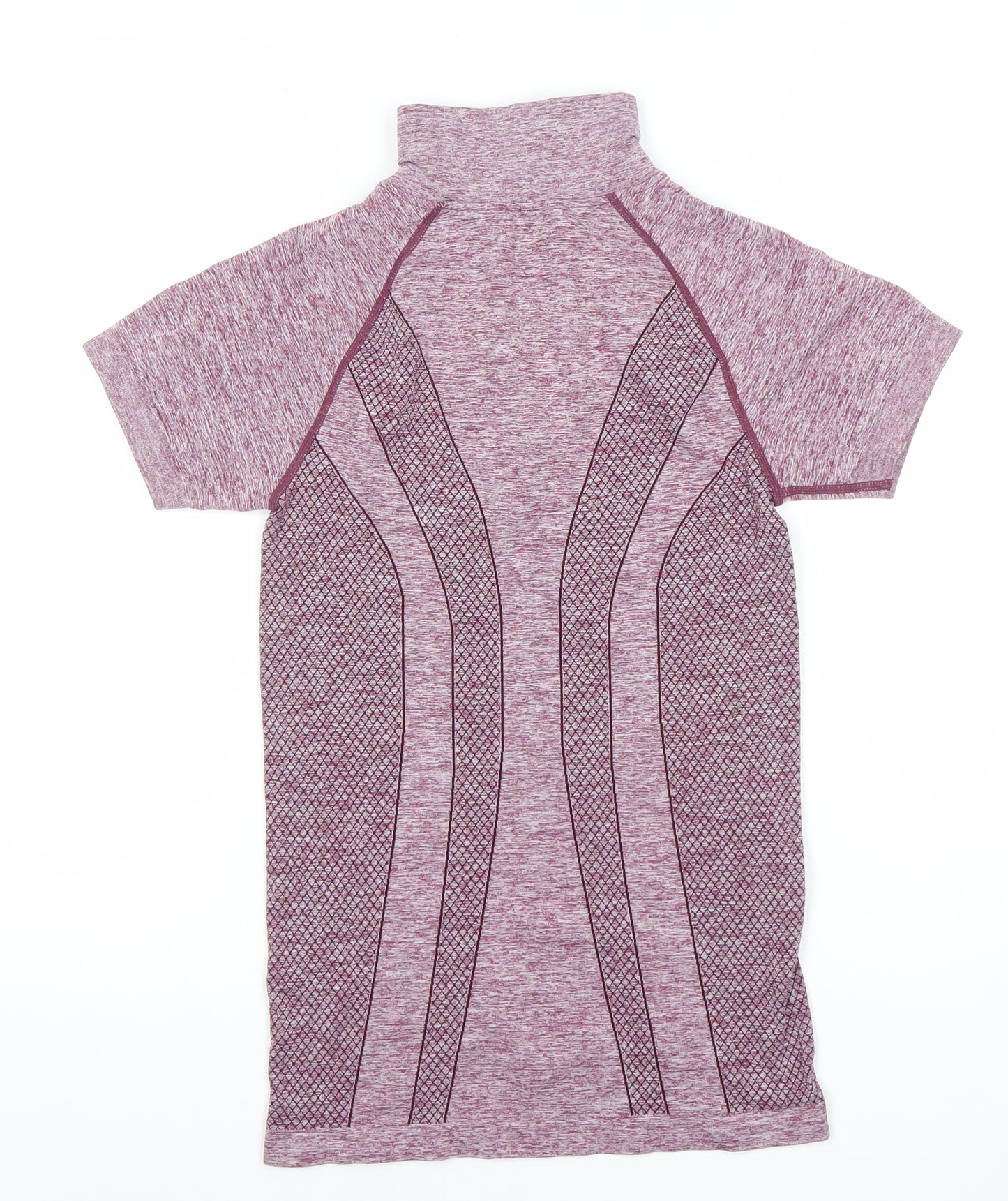 Crane Women’s Purple Short Sleeve 1/4 Zip Athletic T-Shirt Size S