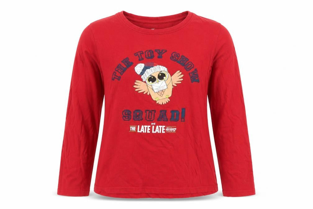 RTÉ The Late Late Toy Show Red Long Sleeve Top Women’s Size S 10-12