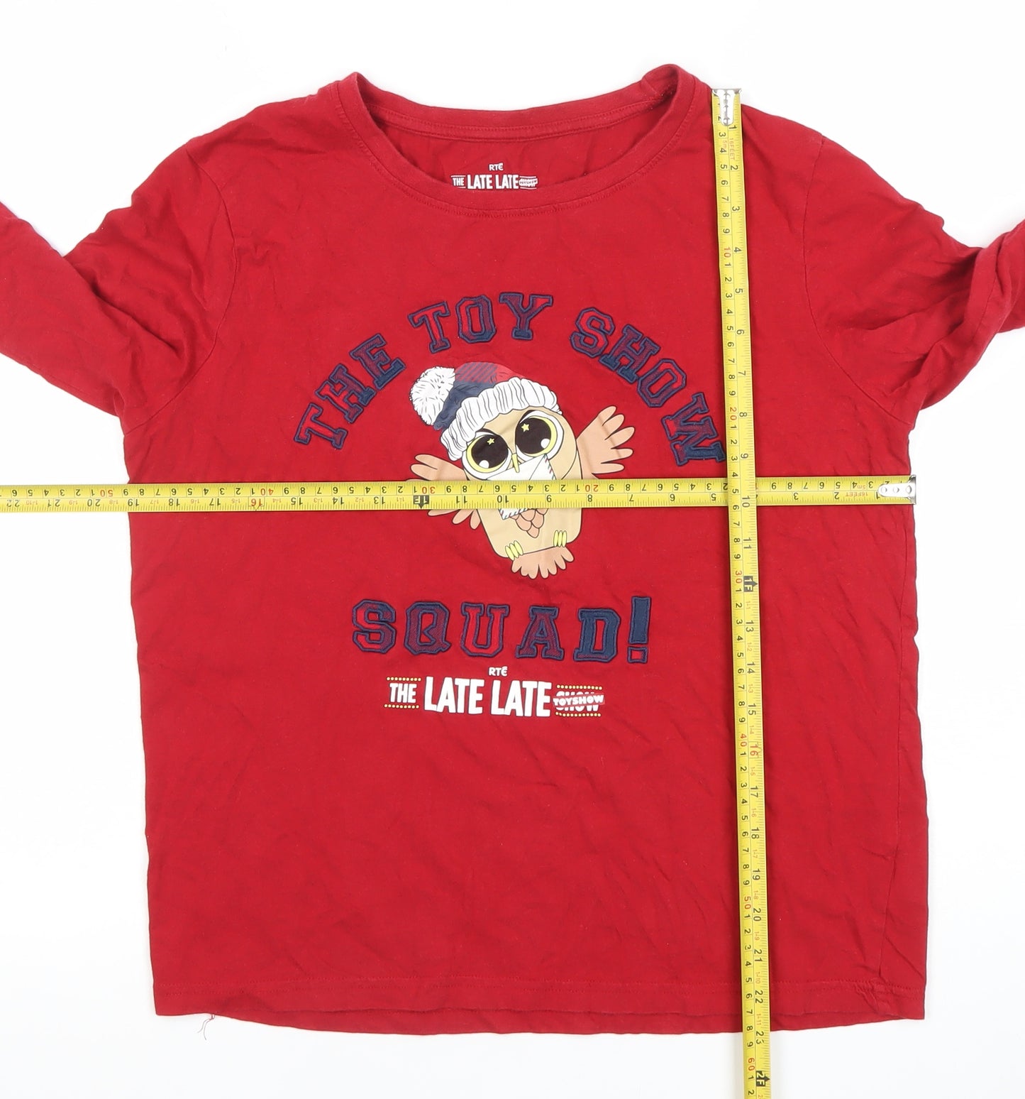 RTÉ The Late Late Toy Show Red Long Sleeve Top Women’s Size S 10-12