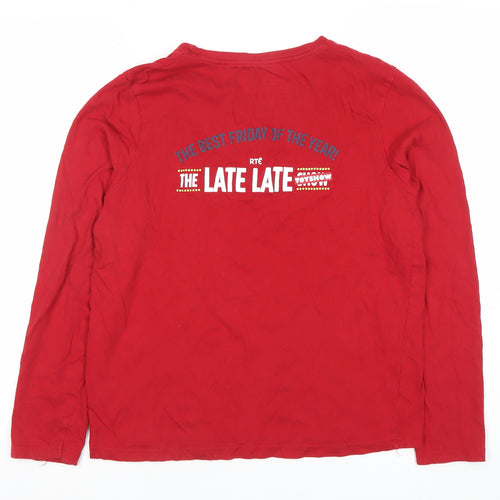 RTÉ The Late Late Toy Show Red Long Sleeve Top Women’s Size S 10-12