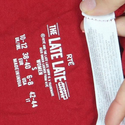 RTÉ The Late Late Toy Show Red Long Sleeve Top Women’s Size S 10-12