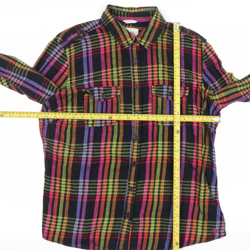 Cowgirlblle Womens Multicoloured Check Flannel Button-Up Shirt XL