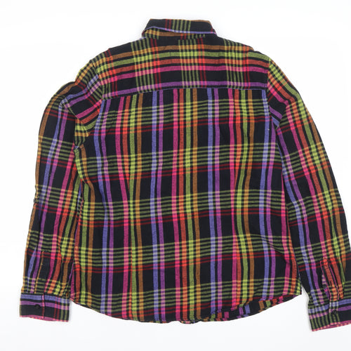 Cowgirlblle Womens Multicoloured Check Flannel Button-Up Shirt XL