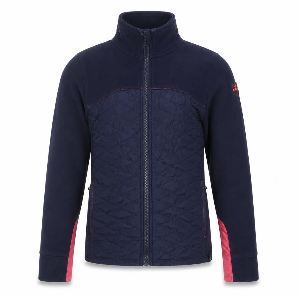 Decathlon Girls Blue Quilted Full Zip Fleece Jacket 12 Years