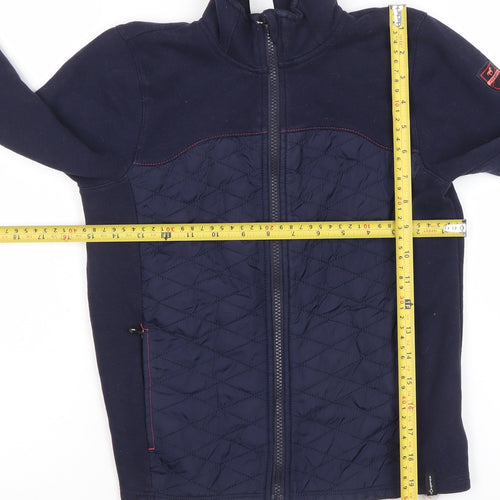 Decathlon Girls Blue Quilted Full Zip Fleece Jacket 12 Years