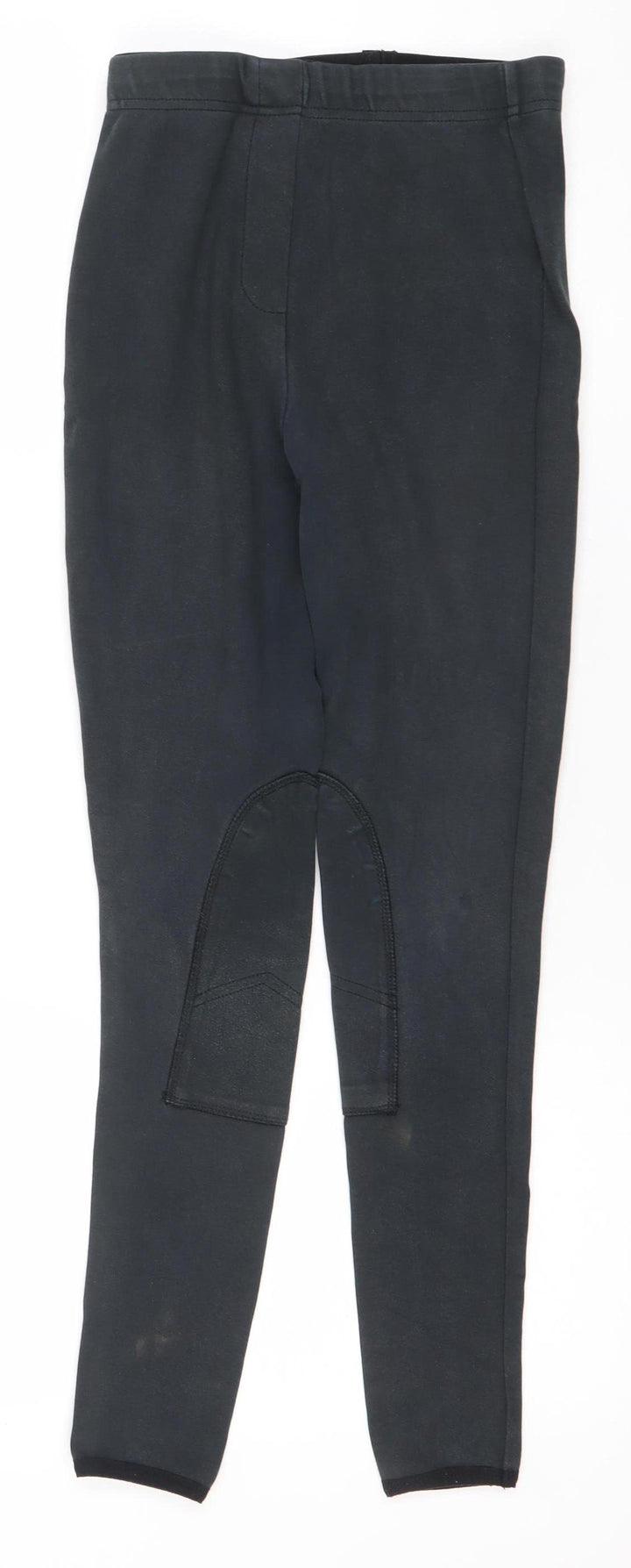 Equestrian Girls Black Stretch Equestrian Riding Trousers Size 24in 152cm Cotton Blend