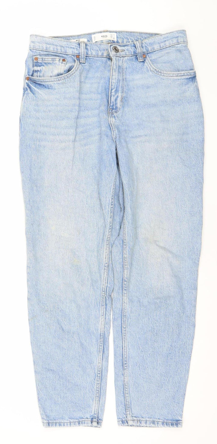 MNG Women’s Blue High Rise Mom Jeans Size 10 Cotton Denim