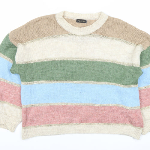 Pala D'Oro Women's Multicolour Striped Knit Jumper Size S