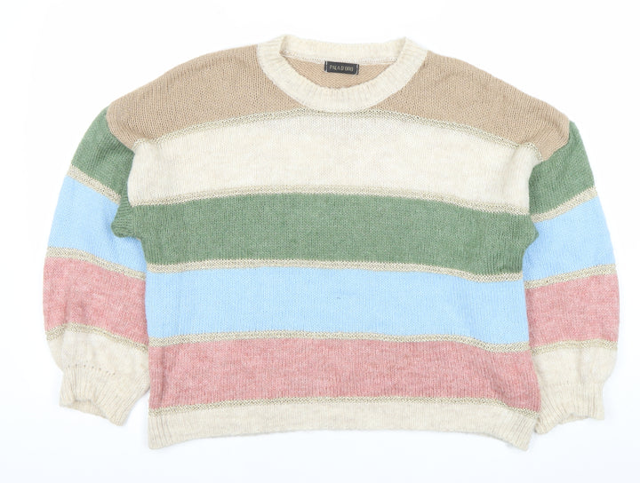 Pala D'Oro Women's Multicolour Striped Knit Jumper Size S