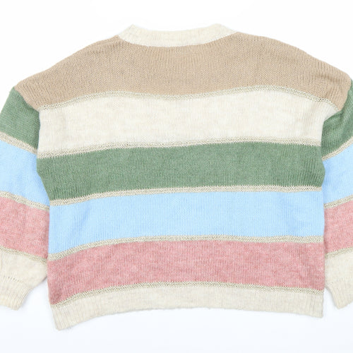 Pala D'Oro Women's Multicolour Striped Knit Jumper Size S