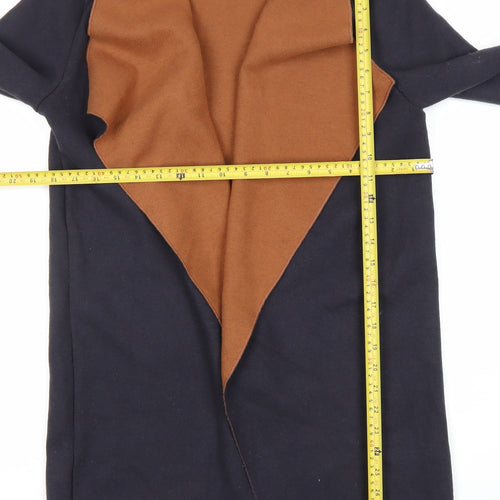 Dunnes Women’s Brown & Black Mid-Length Open Coatigan Size S